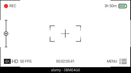 Transparent Camera view Recording Design Stock Vector