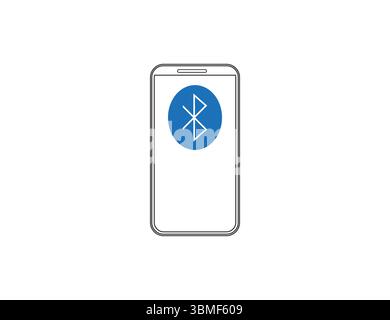 Bluetooth, connection, phone icon. Vector illustration. Stock Vector