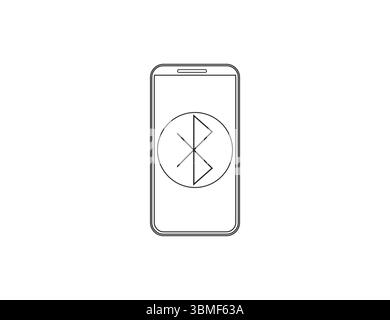 Bluetooth, connection, phone icon. Vector illustration. Stock Vector