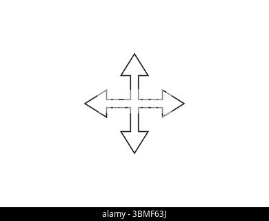 Many ways arrow icon. Vector illustration. Stock Vector