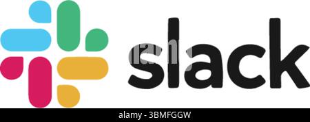 Vector Slack icon isolated on a white background, Slack logo Stock Vector