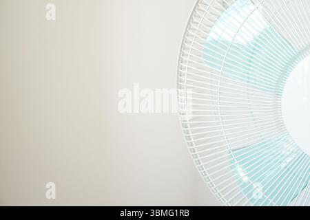 Japanese fan on white background,  Concept of summer vacation, power saving, eco-friendly, heat stroke Stock Photo