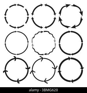 Circular Rotation Arrow Icons Collection Stock Vector Image & Art - Alamy