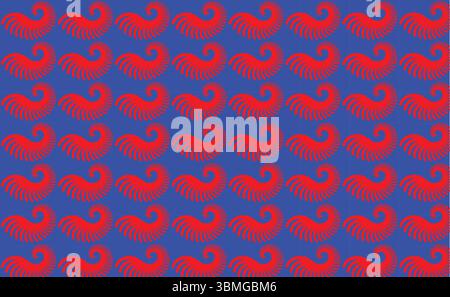 Green ethnic paisley curl vector pattern for textile and fabric design Stock Vector