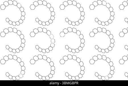 Minimal spiral swirl outline pattern vector on white for clean backdrops Stock Vector
