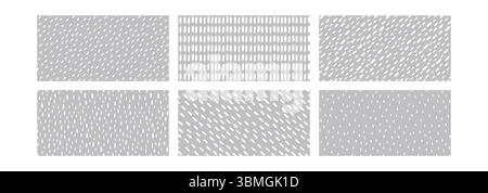 Simple rain pattern. Seamless pattern with white drops of rain. Small dash background. Collection of Vector illustration Stock Vector