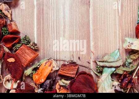 Thanksgiving decoration on table Stock Photo