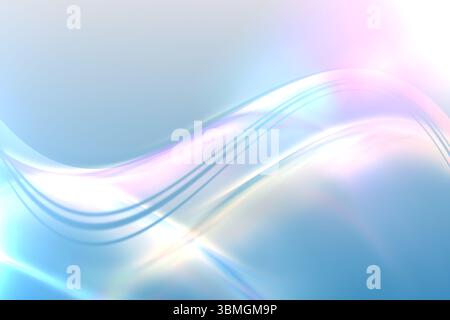 Pastel wave pattern is flowing in abstract digital flat design, with soft color gradients Stock Photo