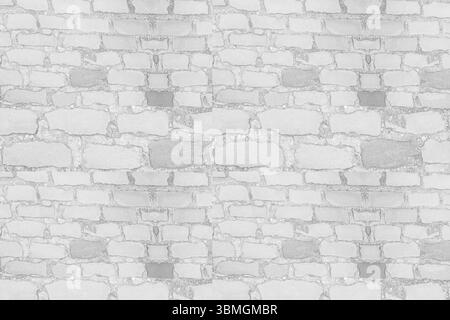 Stone wall surface is appearing in flat design, showing irregular stones and mortar joints Stock Photo