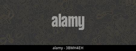 Abstract topographic patterns creating depth in black color with subtle lines of variation Stock Vector