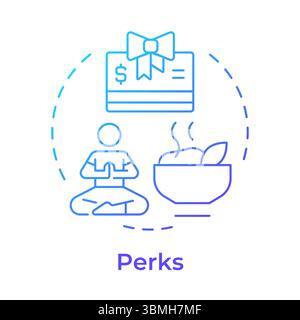Perks blue gradient concept icon Stock Vector