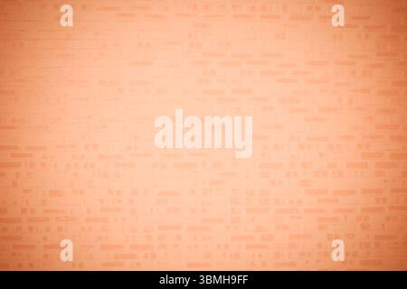 Flat design close-up orange brick wall showing textured offset pattern with visible mortar lines Stock Photo