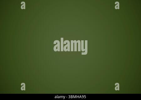 Green radial gradient transitioning from dark olive edges to muted light center, flat design Stock Photo