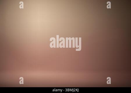 Warm toned studio wall with centered light fade and base shadow transition Stock Vector