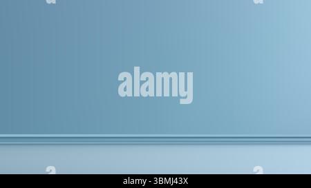 minimalist studio room with a light blue gradient wall and clean empty space, perfect for modern interior design concepts, calm backgrounds, or creati Stock Vector