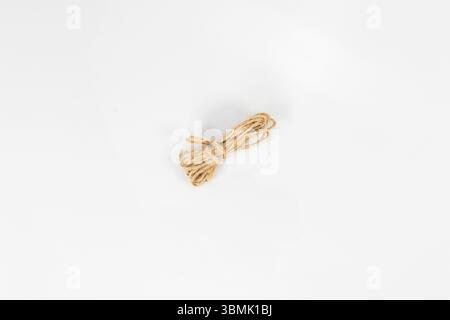 Twine Roll on White Isolated Background Stock Photo