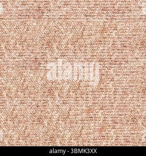 Seamless 4k photo texture of ivory or light brown colored linen carpet cloth material. Stock Photo