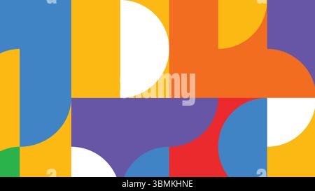 Geometric curved block background Stock Vector
