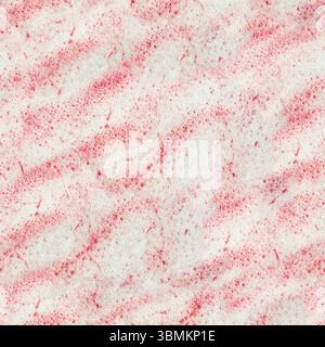 Seamless 4k photo texture material of white suede leather surface with red stripes pattern. Stock Photo