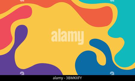 Colorful abstract fluid background Stock Vector