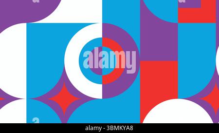 Modern digital color blocks background Stock Vector