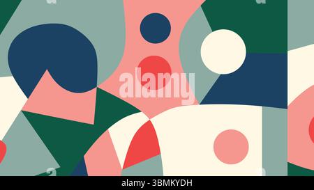 Modern color blocks background Stock Vector