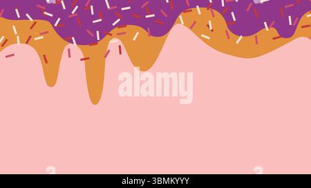 Colorful sprinkles icing background Stock Vector