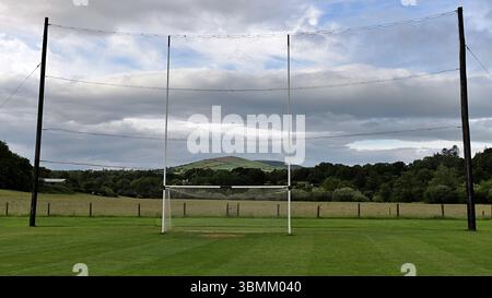Irish Sport training ground with tall goal posts for gaelic football ...