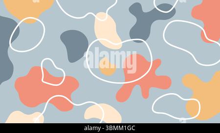 Blue abstract organic background Stock Vector