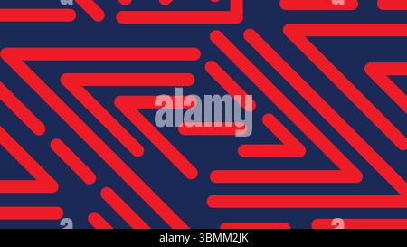 Red triangle maze background Stock Vector