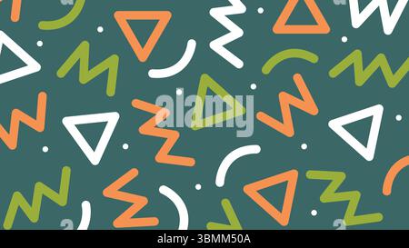 Geometric doodle abstract background Stock Vector