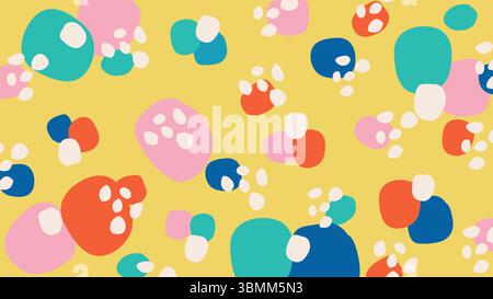Organic fun shape yellow background Stock Vector