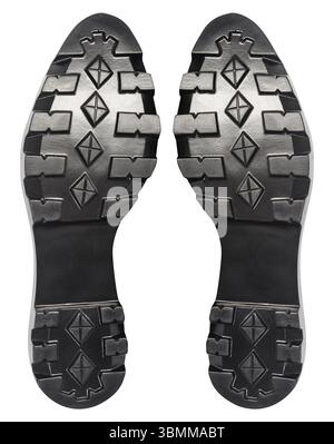 Isolated photo of black colored rubber shoe protector on white background. Stock Photo