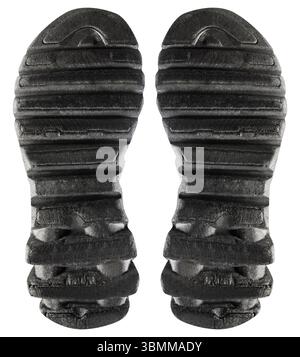Isolated photo of black colored rubber shoe protector on white background. Stock Photo