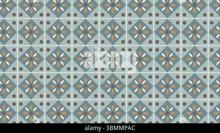 Vintage swirl flower tile background Stock Vector
