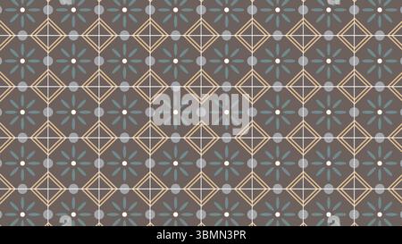 Cool tone flower tile background Stock Vector
