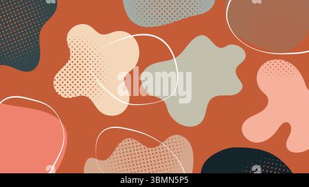 Retro warm abstract background Stock Vector
