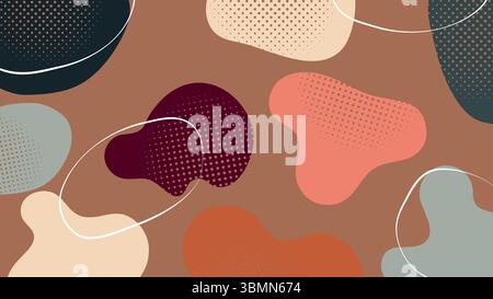 Warm tone blob abstract background Stock Vector