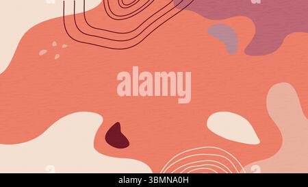 Aqua contour waves background Stock Vector