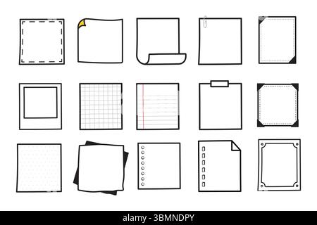 Hand drawn scrapbook icon in flat style. concept for banners, cards, presentations and business. Stock Vector