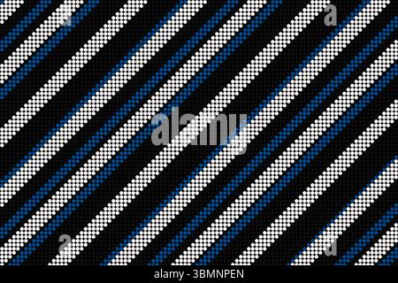 Cool linear pattern in black blue and white Stock Photo