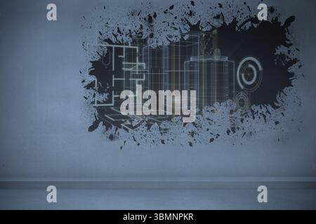 Splash showing technology interface Stock Photo