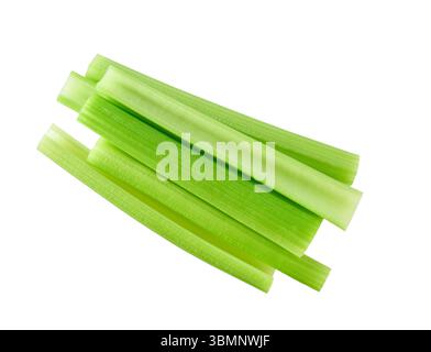 Celery sticks. Celery isolated. stalk of celery on a white background. celery stalk Stock Photo