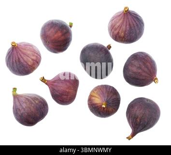 Fresh figs isolated on white background with clipping path. Stock Photo