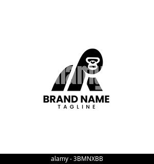 gorilla logo design vector Stock Vector