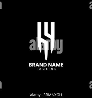 initial HY logo design vector Stock Vector
