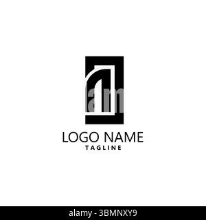 initial NJ logo design vector Stock Vector