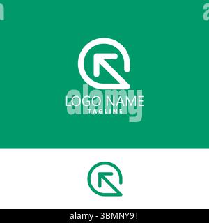 letter Q arrow logo design vector Stock Vector