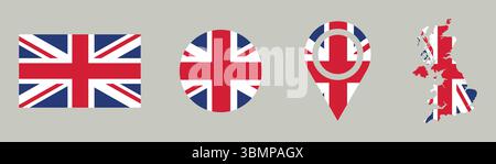 UK National flag vector illustration Stock Vector