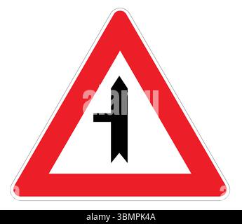 priority road left in illustrator Stock Vector